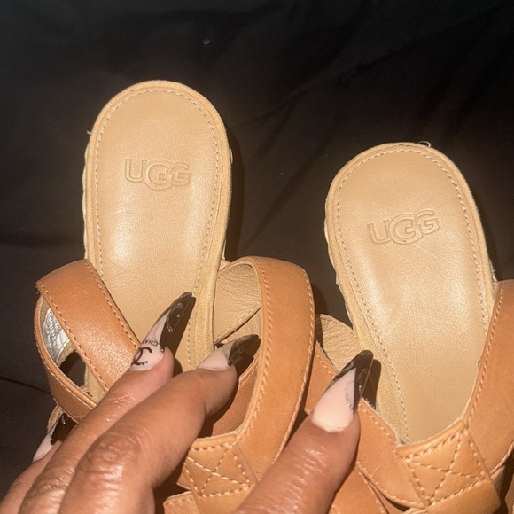UGG Careena Tan Wedge Sandals - Picture 13 of 16